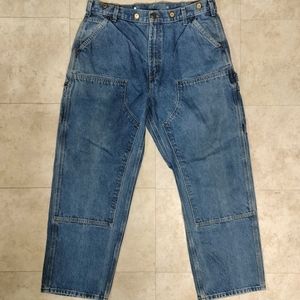 Carhartt B07 DNM Blue Denim Double Knee  Carpenter Jeans 36x31 Discontinued